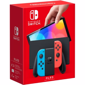 Console Nintendo Switch OLED 64GB - Tela 7" e Controles Joy-Con Azul e Vermelho Neon