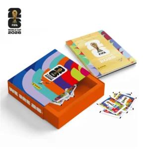 Copa Do Mundo 2026 - BOX Luva Premium Torcida - 1 Álbum Capa Dura Ouro + 40 Envelopes - FIFA WORLD CUP 2026