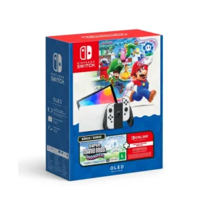 Console Nintendo Switch OLED Branco + Jogo Super Mario Bros. Wonder