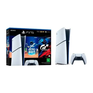 Console PlayStation 5 (PS5) Edição Digital 825GB SSD + Jogos ASTRO BOT e Gran Turismo 7